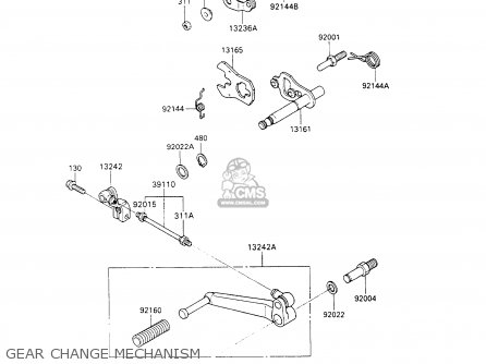 GEAR CHANGE MECHANISM - ZX1100C3 ZZR1100 1992 EUROPE UK FR AR FG GR IT NR SD SP ST