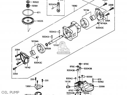 OIL PUMP - ZX1100C3 ZZR1100 1992 EUROPE UK FR AR FG GR IT NR SD SP ST