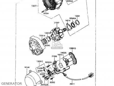 GENERATOR - ZX1100C3 ZZR1100 1992 EUROPE UK FR AR FG GR IT NR SD SP ST