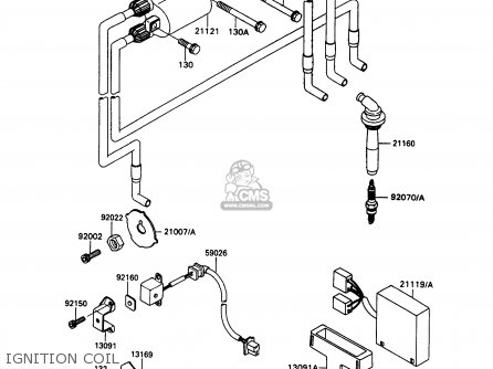 IGNITION COIL - ZX1100C3 ZZR1100 1992 EUROPE UK FR AR FG GR IT NR SD SP ST