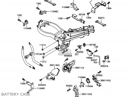 BATTERY CASE - ZX1100C3 ZZR1100 1992 EUROPE UK FR AR FG GR IT NR SD SP ST