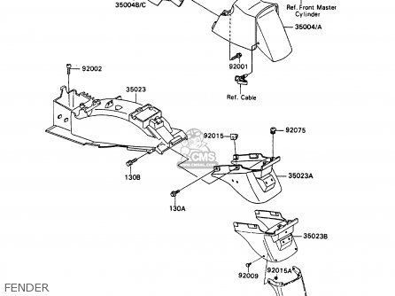 FENDER - ZX1100C3 ZZR1100 1992 EUROPE UK FR AR FG GR IT NR SD SP ST