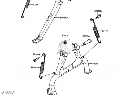 STAND - ZX1100C3 ZZR1100 1992 EUROPE UK FR AR FG GR IT NR SD SP ST