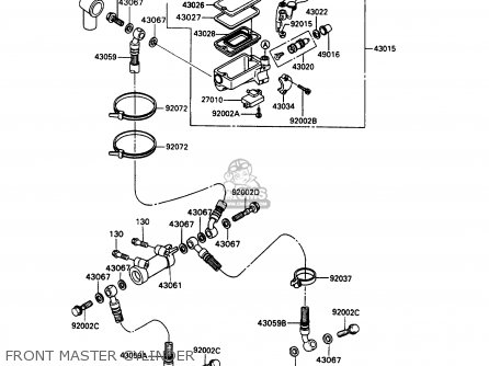FRONT MASTER CYLINDER - ZX1100C3 ZZR1100 1992 EUROPE UK FR AR FG GR IT NR SD SP ST