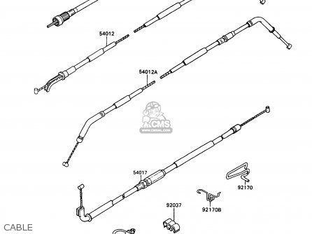 CABLE - ZX1100C3 ZZR1100 1992 EUROPE UK FR AR FG GR IT NR SD SP ST