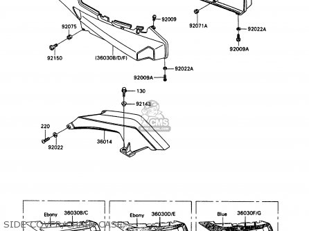 SIDE COVER/CHAIN CASE - ZX1100C3 ZZR1100 1992 EUROPE UK FR AR FG GR IT NR SD SP ST