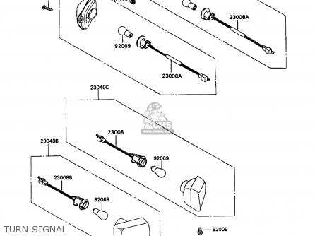 TURN SIGNAL - ZX1100C3 ZZR1100 1992 EUROPE UK FR AR FG GR IT NR SD SP ST