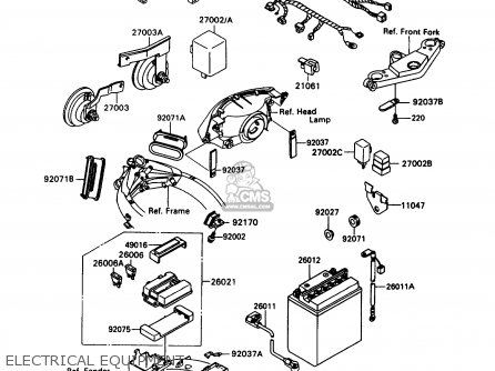 ELECTRICAL EQUIPMENT - ZX1100C3 ZZR1100 1992 EUROPE UK FR AR FG GR IT NR SD SP ST