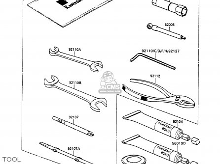 TOOL - ZX1100C3 ZZR1100 1992 EUROPE UK FR AR FG GR IT NR SD SP ST