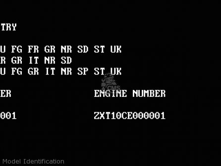 Model Identification - ZX1100C3 ZZR1100 1992 EUROPE UK FR AR FG GR IT NR SD SP ST