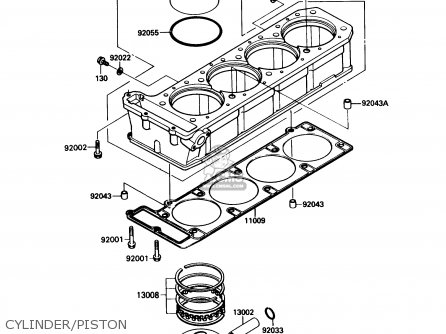 CYLINDER/PISTON - ZX1100C4 ZX11 1993 USA CALIFORNIA CANADA