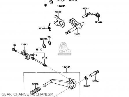 GEAR CHANGE MECHANISM - ZX1100C4 ZX11 1993 USA CALIFORNIA CANADA