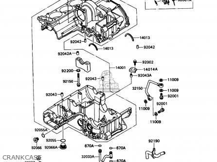 CRANKCASE - ZX1100C4 ZX11 1993 USA CALIFORNIA CANADA