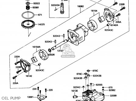 OIL PUMP - ZX1100C4 ZX11 1993 USA CALIFORNIA CANADA