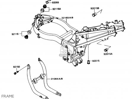 FRAME - ZX1100C4 ZX11 1993 USA CALIFORNIA CANADA