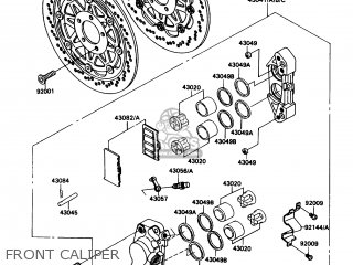 FRONT CALIPER - ZX1100C4 ZX11 1993 USA CALIFORNIA CANADA