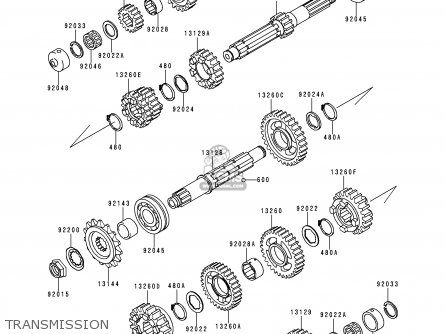 TRANSMISSION - ZX1100D1 NINJAZX11 1993 USA CALIFORNIA CANADA