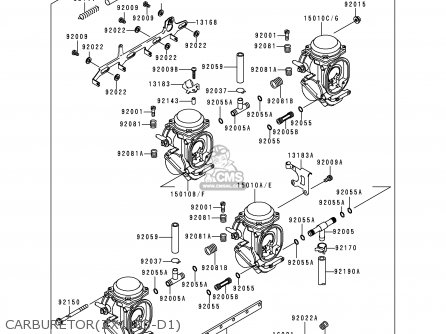 CARBURETOR(ZX1100-D1) - ZX1100D1 NINJAZX11 1993 USA CALIFORNIA CANADA