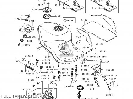 FUEL TANK(ZX1100-D1) - ZX1100D1 NINJAZX11 1993 USA CALIFORNIA CANADA
