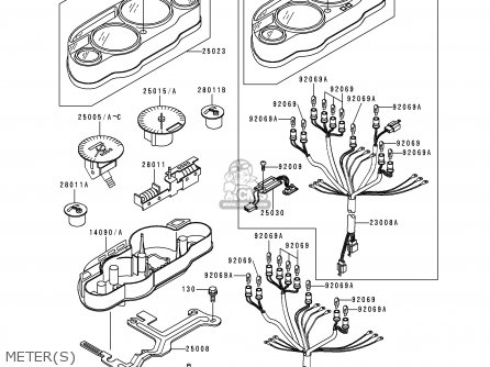 METER(S) - ZX1100D1 NINJAZX11 1993 USA CALIFORNIA CANADA