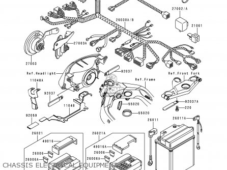 CHASSIS ELECTRICAL EQUIPMENT - ZX1100D1 NINJAZX11 1993 USA CALIFORNIA CANADA