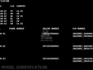 MODEL IDENTIFCATION - ZX1100D1 NINJAZX11 1993 USA CALIFORNIA CANADA