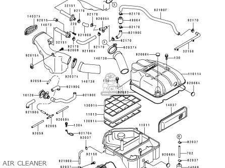 AIR CLEANER - ZX1100D1 ZZR1100 1993 EUROPE UK FR NL AR FG GR IT NR SD SP ST