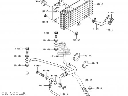 OIL COOLER - ZX1100D1 ZZR1100 1993 EUROPE UK FR NL AR FG GR IT NR SD SP ST