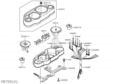 METER(S) - ZX1100D1 ZZR1100 1993 EUROPE UK FR NL AR FG GR IT NR SD SP ST