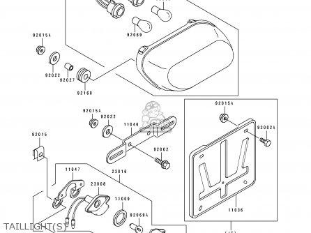 TAILLIGHT(S) - ZX1100D1 ZZR1100 1993 EUROPE UK FR NL AR FG GR IT NR SD SP ST