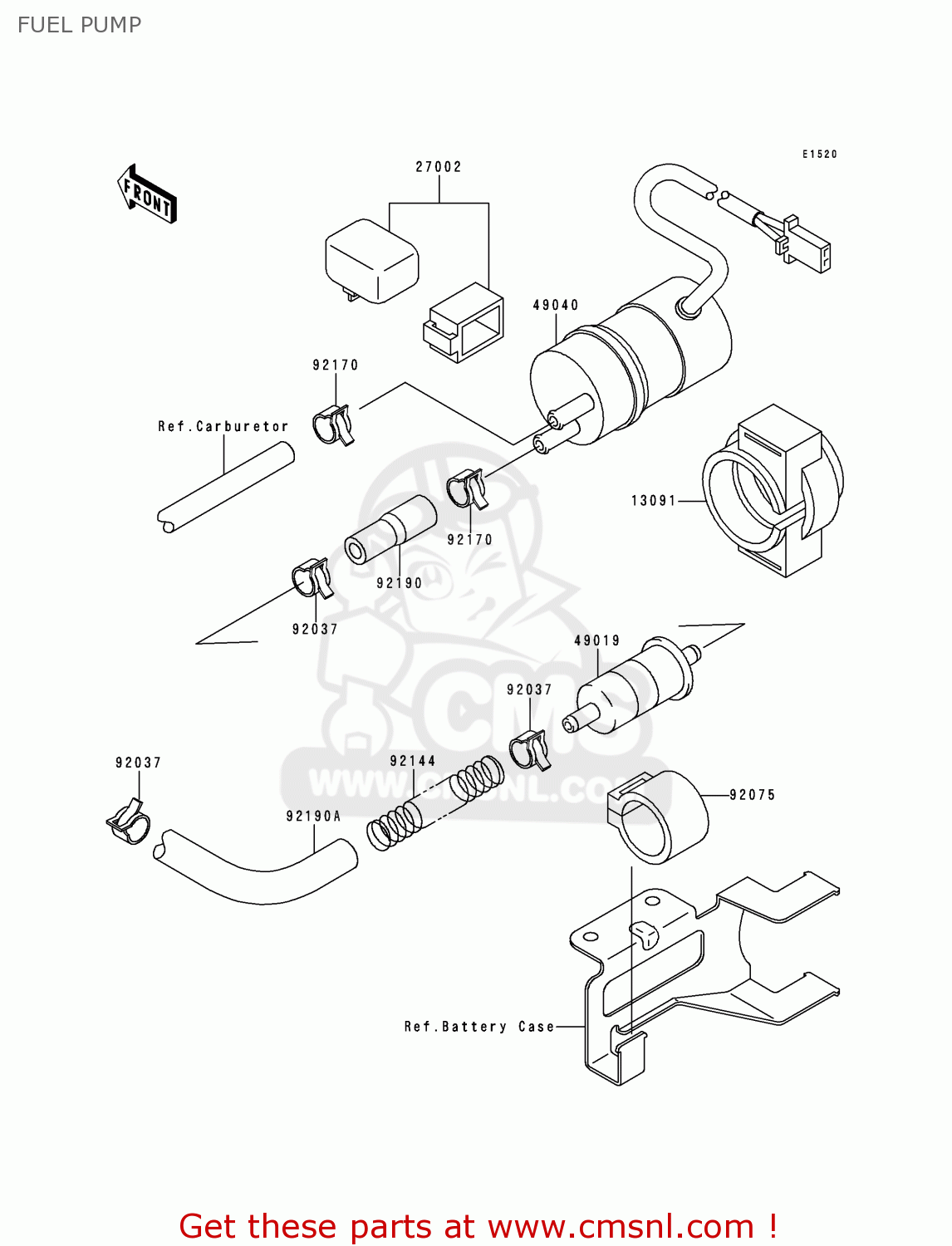 FUEL PUMP ZX1100D2 NINJAZX11 1994 USA CALIFORNIA CANADA