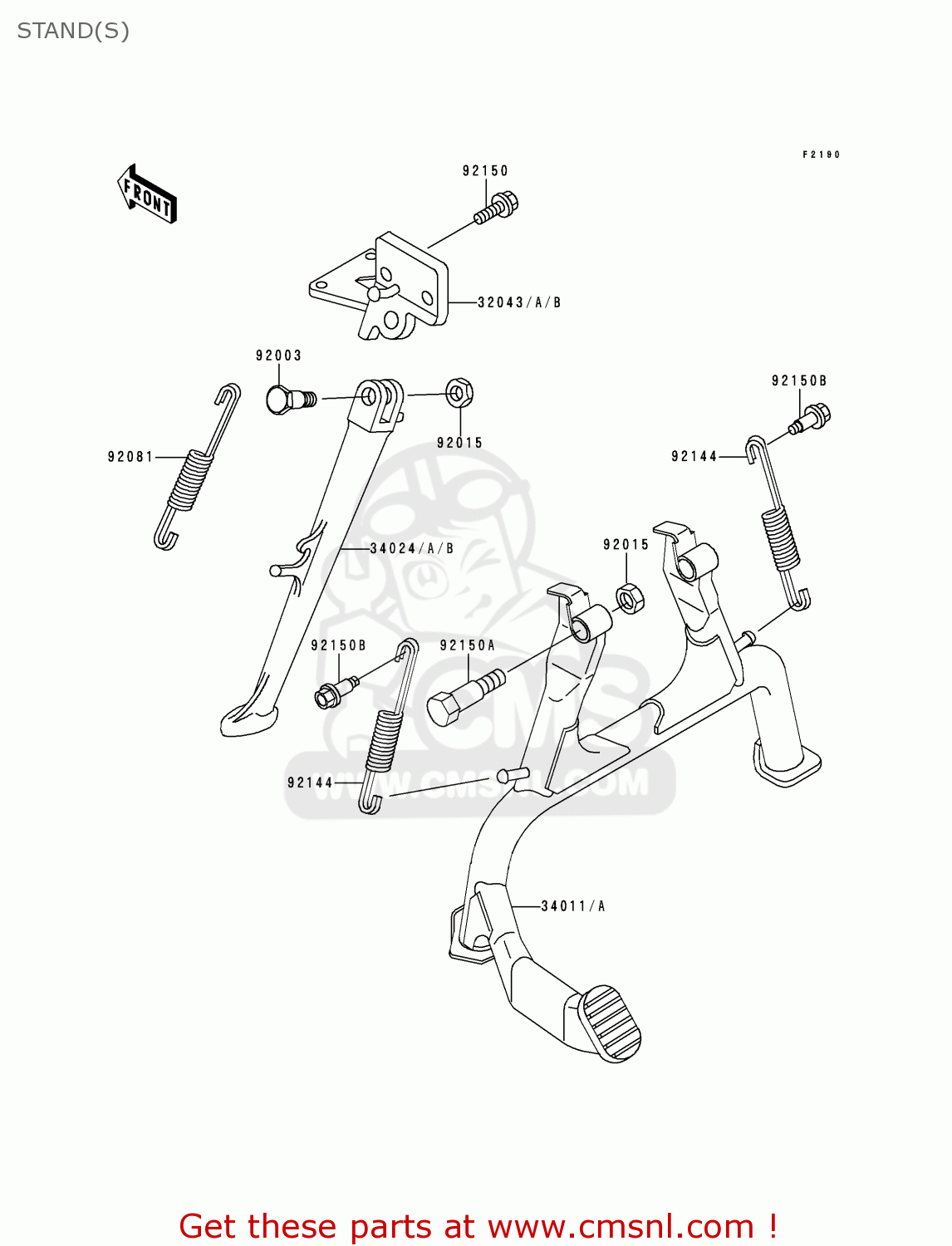 STAND(S) ZX1100D2 NINJAZX11 1994 USA CALIFORNIA CANADA
