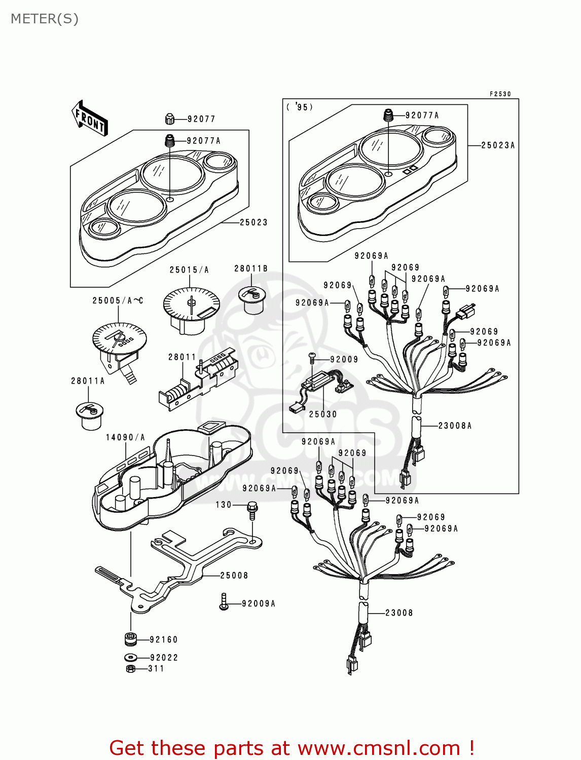 METER(S) ZX1100D2 NINJAZX11 1994 USA CALIFORNIA CANADA