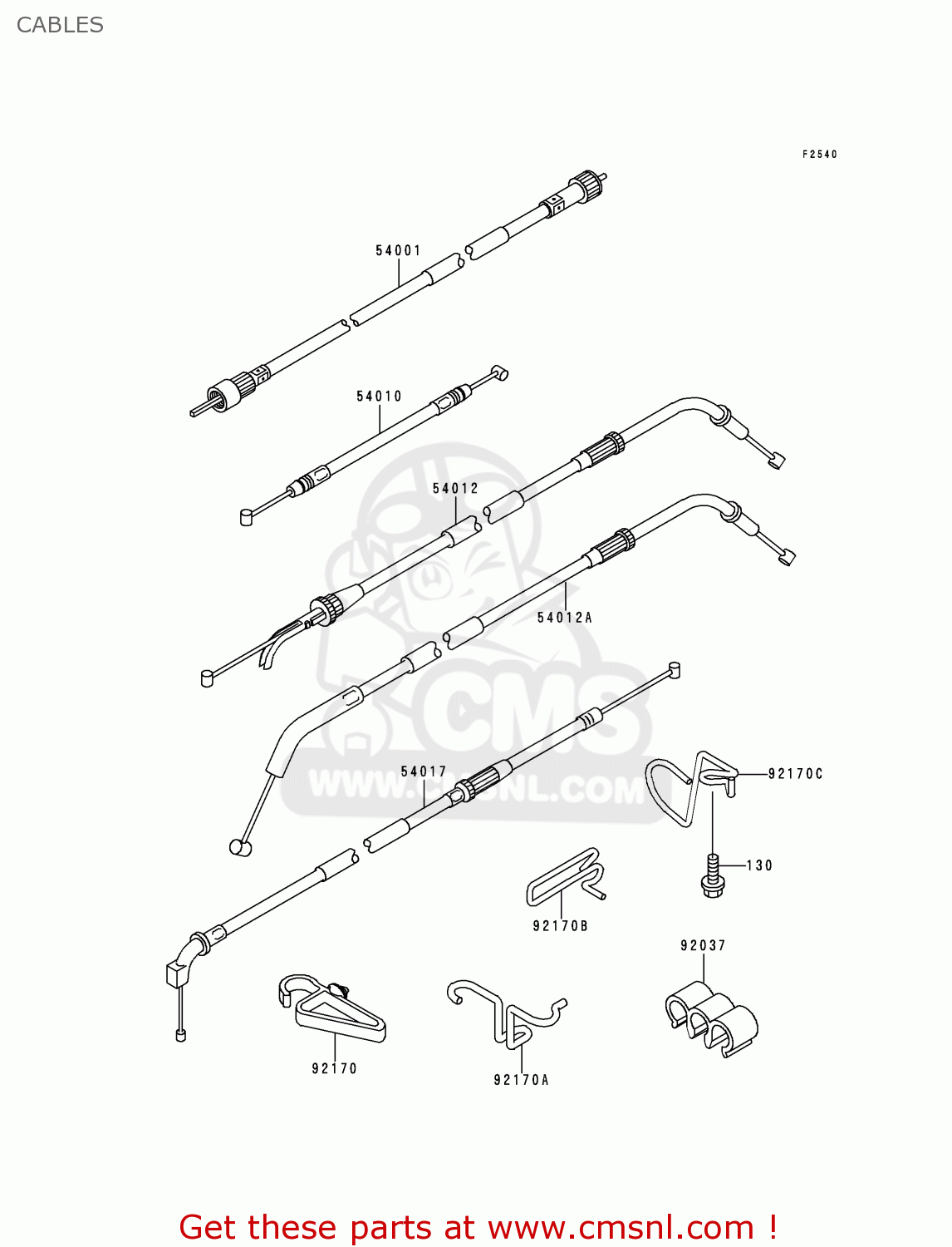 CABLES ZX1100D2 NINJAZX11 1994 USA CALIFORNIA CANADA