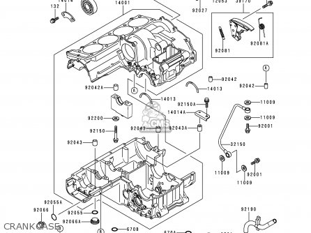 CRANKCASE - ZX1100D2 NINJAZX11 1994 USA CALIFORNIA CANADA