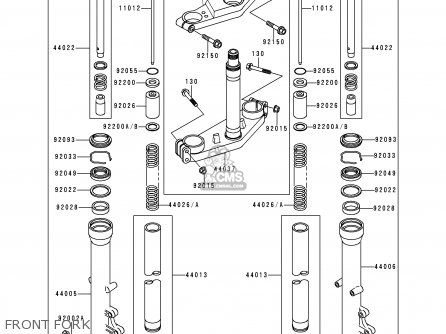 FRONT FORK - ZX1100D2 NINJAZX11 1994 USA CALIFORNIA CANADA