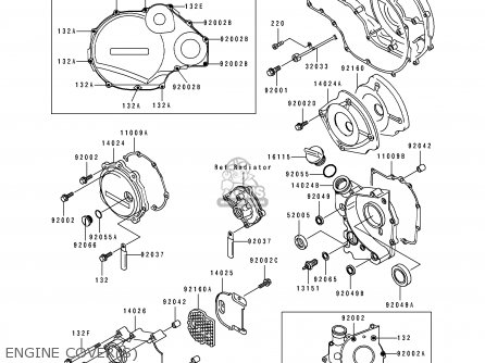ENGINE COVER(S) - ZX1100D2 ZZR1100 1994 EUROPE UK FR NL AR FG GR IT NR SD SP ST