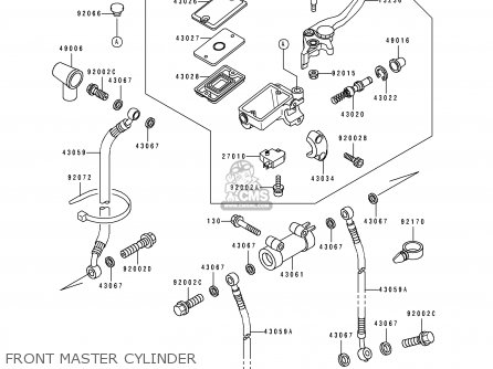 FRONT MASTER CYLINDER - ZX1100D2 ZZR1100 1994 EUROPE UK FR NL AR FG GR IT NR SD SP ST