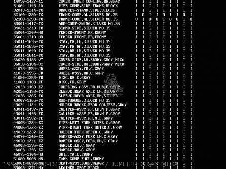 1993 ZX1100-D1    VT EBONY / JUPITER GRAY MICA - ZX1100D2 ZZR1100 1994 EUROPE UK FR NL AR FG GR IT NR SD SP ST