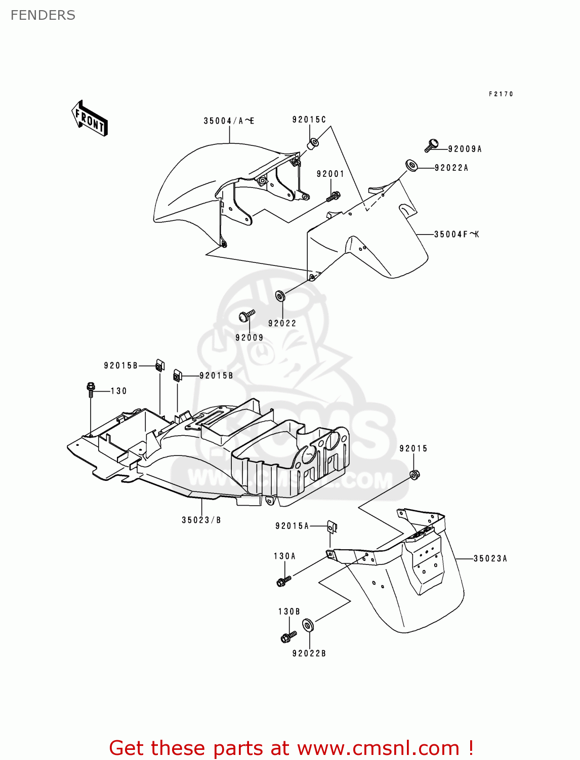 FENDERS ZX1100D3 NINJAZX11 1995 USA CALIFORNIA CANADA