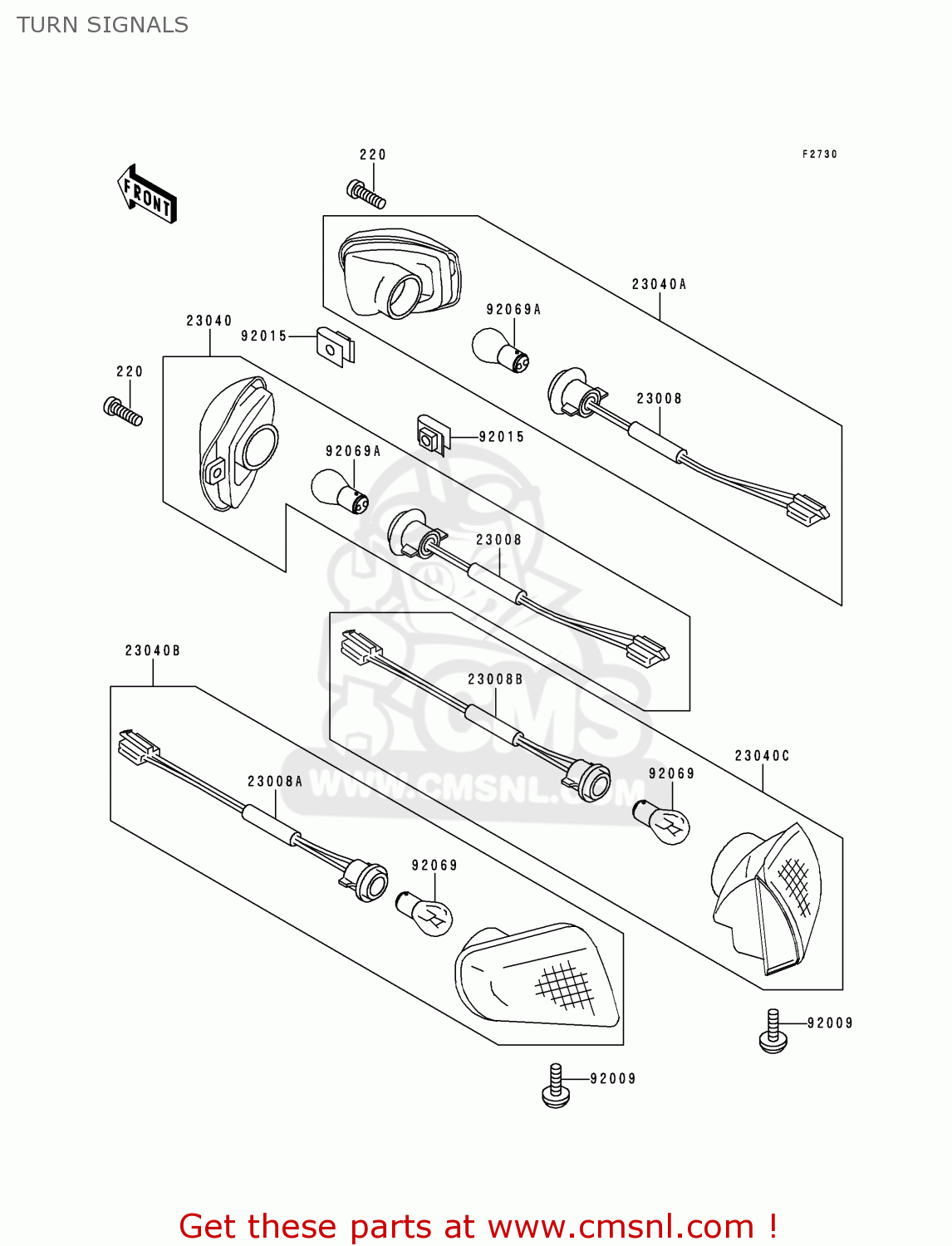 TURN SIGNALS ZX1100D3 NINJAZX11 1995 USA CALIFORNIA CANADA