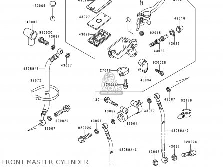 FRONT MASTER CYLINDER - ZX1100D3 NINJAZX11 1995 USA CALIFORNIA CANADA