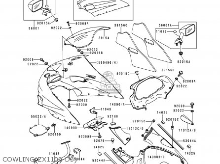 COWLING(ZX1100-D3) - ZX1100D3 NINJAZX11 1995 USA CALIFORNIA CANADA