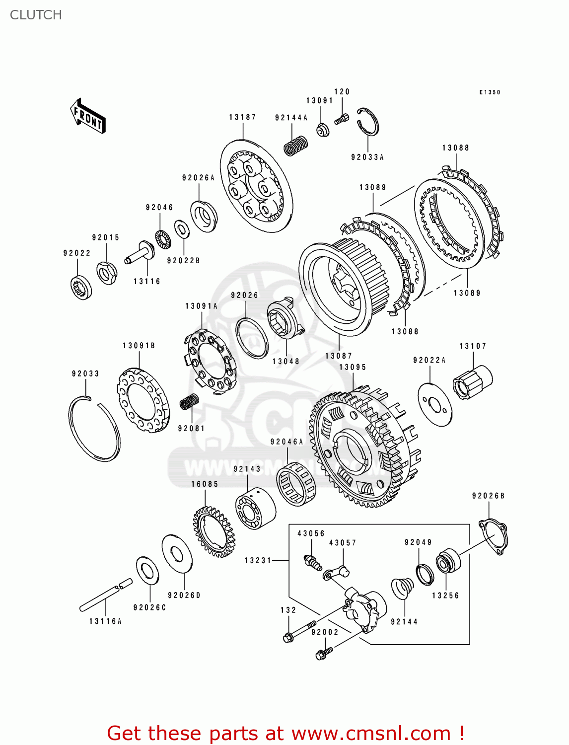 CLUTCH ZX1100D3 ZZR1100 1995 EUROPE UK FR NL AR FG GR IT NR SD SP ST