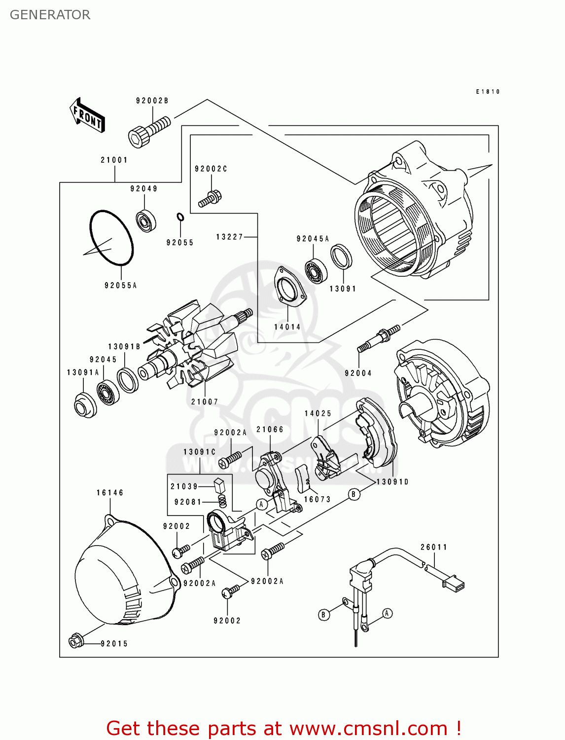GENERATOR ZX1100D3 ZZR1100 1995 EUROPE UK FR NL AR FG GR IT NR SD SP ST