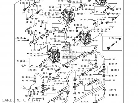 CARBURETOR(1/4) - ZX1100D3 ZZR1100 1995 EUROPE UK FR NL AR FG GR IT NR SD SP ST