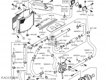 RADIATOR - ZX1100D3 ZZR1100 1995 EUROPE UK FR NL AR FG GR IT NR SD SP ST