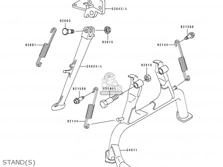 STAND(S) - ZX1100D3 ZZR1100 1995 EUROPE UK FR NL AR FG GR IT NR SD SP ST