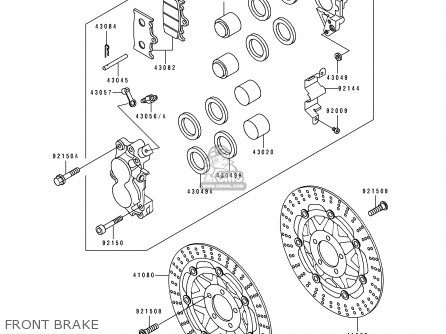 FRONT BRAKE - ZX1100D3 ZZR1100 1995 EUROPE UK FR NL AR FG GR IT NR SD SP ST