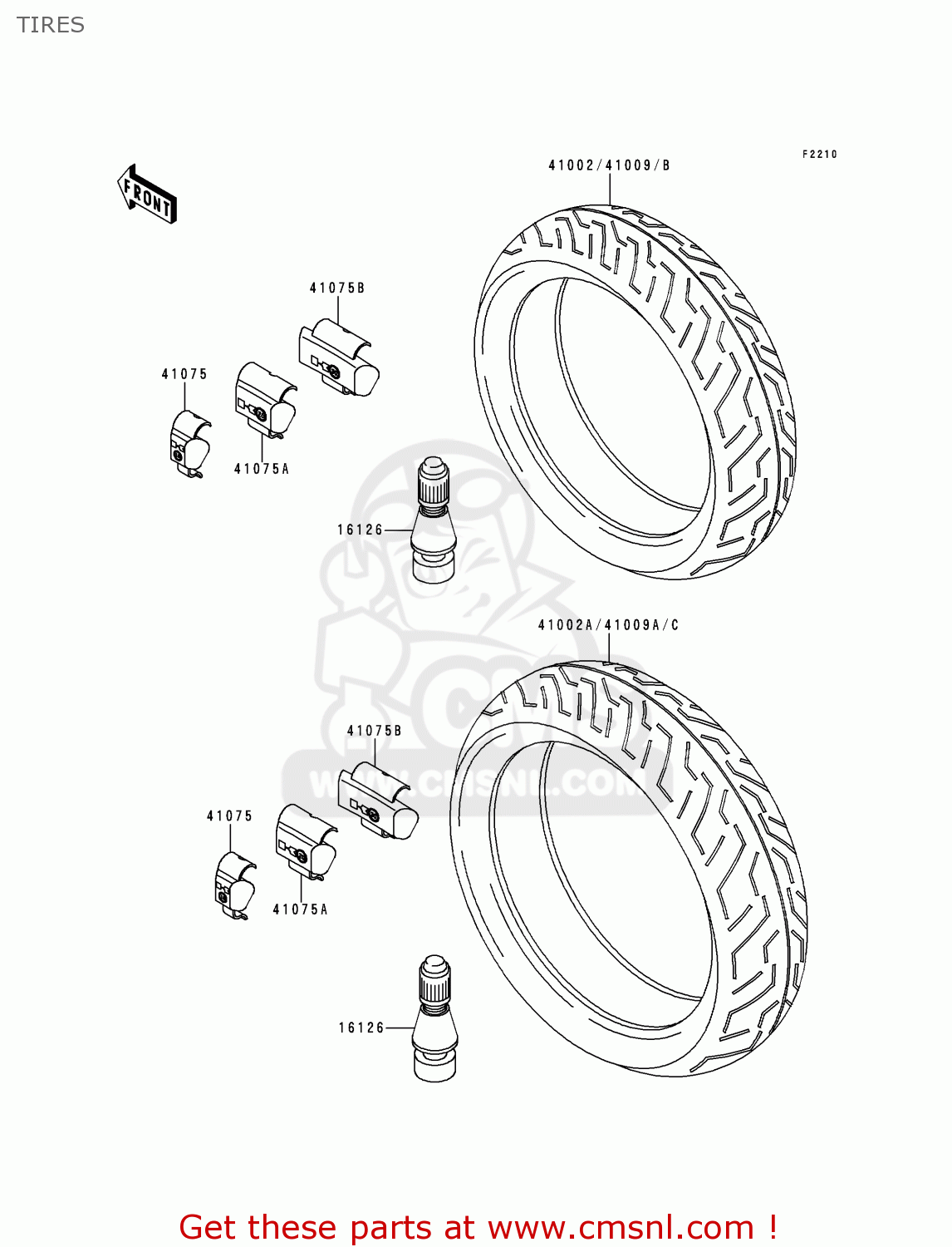 TIRES ZX1100D4 NINJAZX11 1996 USA CALIFORNIA CANADA